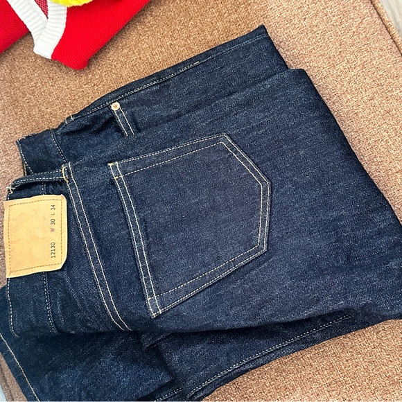 BUCK MASON 💙 Japanese Indigo Dark Wash Straight Leg Jeans Size 30Wx34L LIKE NEW - Picture 8 of 8